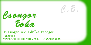 csongor boka business card